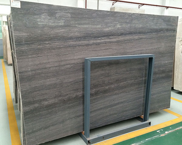 Natural dark color grey wood marble slab tiles