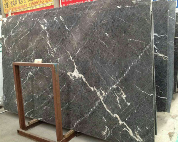 China dark grey hang grey marble with white veins 