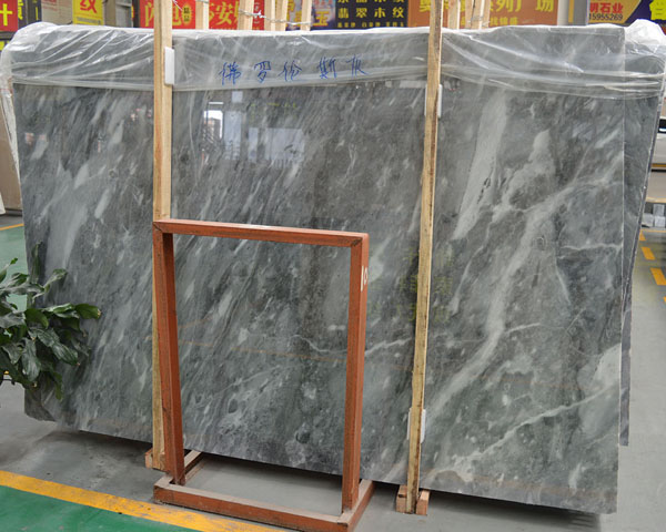 Polished dema grey cloudy marble slab for sale
