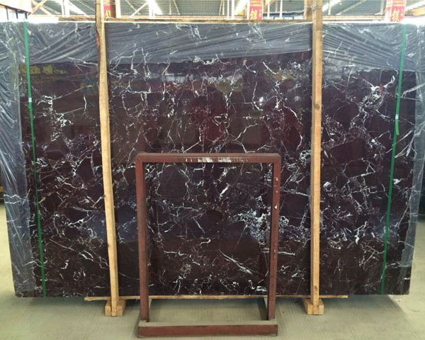 Hot sale rosso levanto red marble with white vein