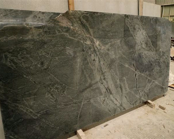 Honed platinum Karzai nosing green marble slab