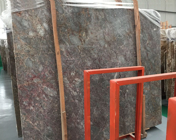 Honed natural purple salome marble slab for sale