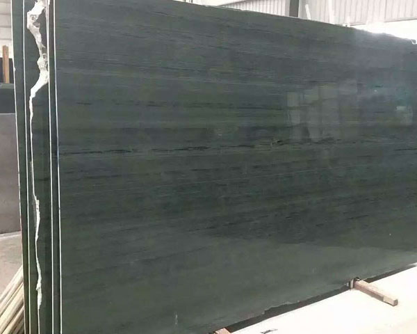Polished royal green sandelwood marble slab