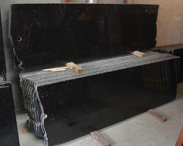 China black and gold diamond granite slab for sale