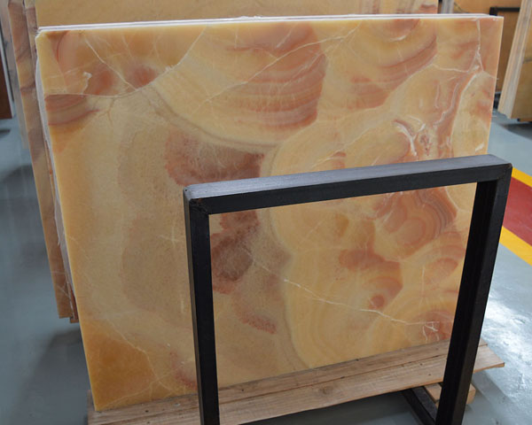 Chinese luxury orange brown onyx marble slab