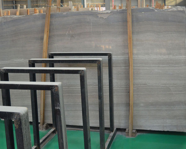 New Arrival grey wood vein marble slab from China
