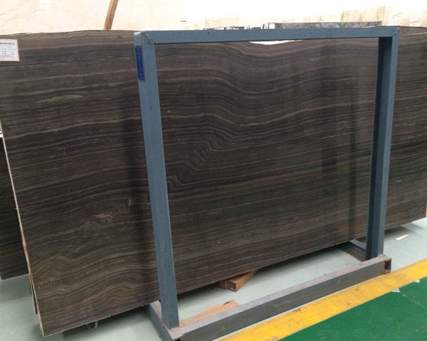Imported obama wood grain dark brown marble slab