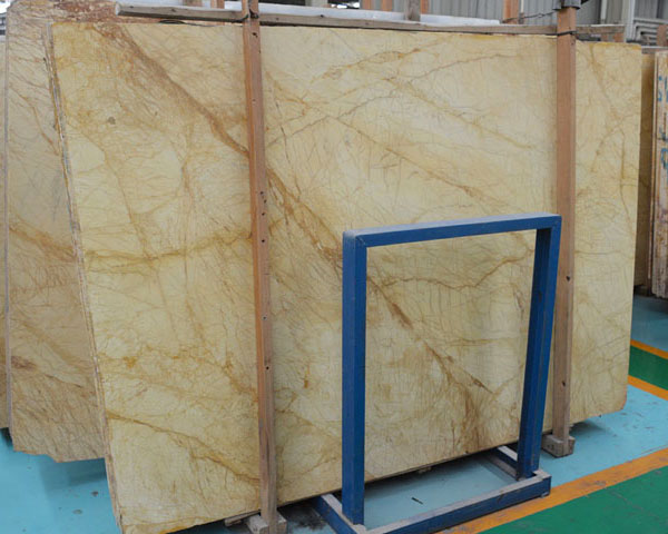 Imported golden spider veins yellow marble slab