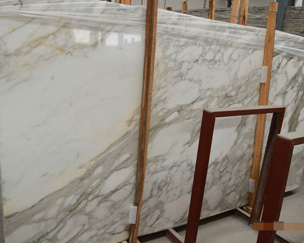 Imported Italian calacatta white marble slab for sale