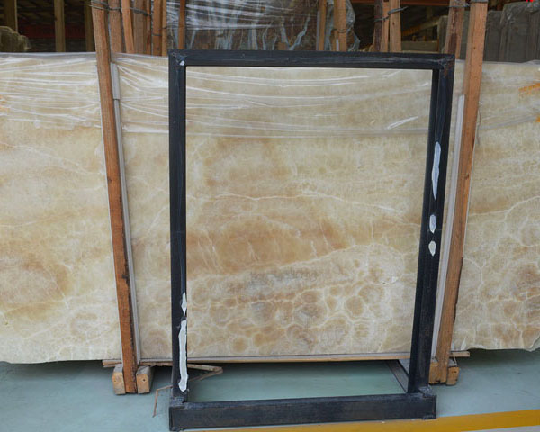 Natural hot sale yellow tiger onyx marble slab